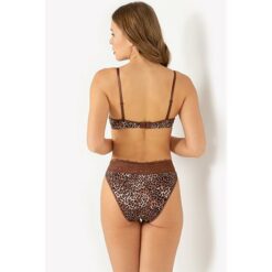 Leopard Empty Cup Bra Panty Set