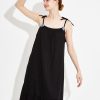 URBANIC Women Black Cotton Nightdress | cotton nightdress | sleeveless nighty | black nighty net