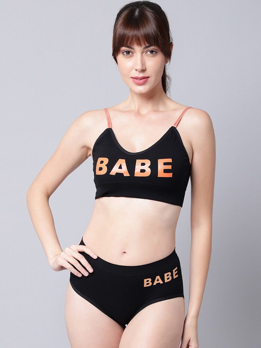 black bra and underwear set | sports bra for girls | sports bra in pakistan