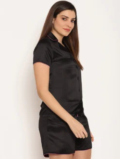 House of Romance Black Women Night Suit