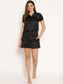 House of Romance Black Women Night Suit