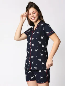 Pack Of 3 Printed Pure Cotton Women Night Suit