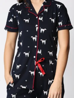Pack Of 3 Printed Pure Cotton Women Night Suit
