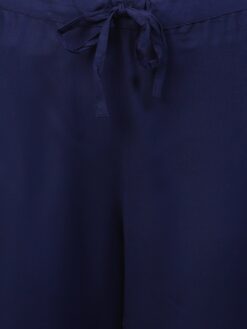 Navy Blue & White Women Night suit