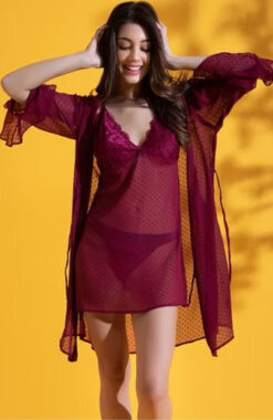 3 Piece Hot Nighty Robe Set - Image 6