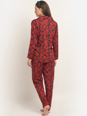 Claura Women Floral Printed Cotton Night Suit