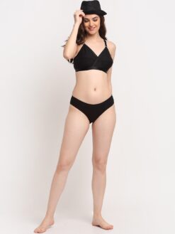 Friskers Black Women Bra Set