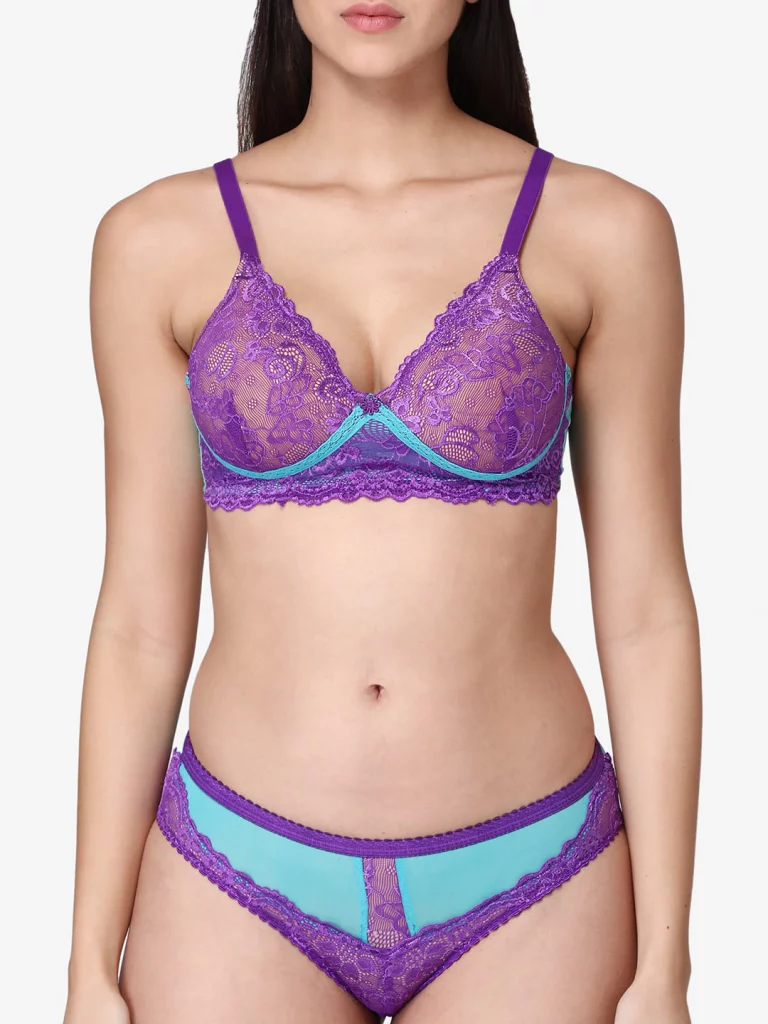 purple ABELINO Lace Women Bra Set | Women Bras Online, Big Bra, Bra Straps, 32A Bra, 34 B Bra Size, Fancy Bra, Silicone Bra, Bra Set, Non Padded Bra