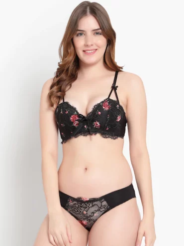BRACHY Black Sexy Bridal Bra Set
