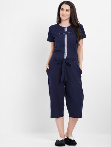 Alternative view of Sweet Dreams Navy Blue Women Night Suit