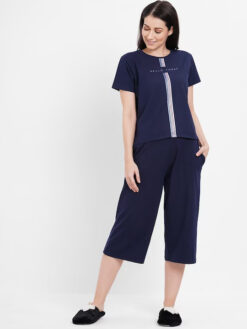 Sweet Dreams Navy Blue Women Night Suit