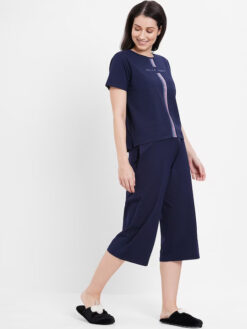 Sweet Dreams Navy Blue Women Night Suit