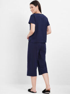 Sweet Dreams Navy Blue Women Night Suit