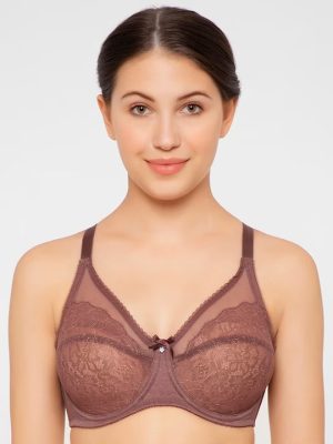 Lace with Floral Design Non Padded Bra