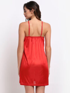 Red Floral Printed Sexy Nightdress