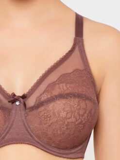 Lace with Floral Design Non Padded Bra
