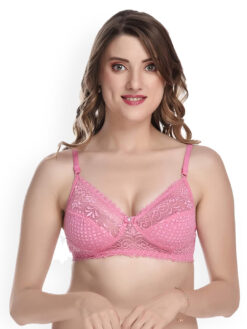 Self Design Cotton Bra Set