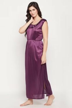 8 Pc Satin Sexy Bridal Nightwear Set - Navy