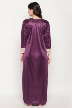 8 Pc Satin Sexy Bridal Nightwear Set - Navy