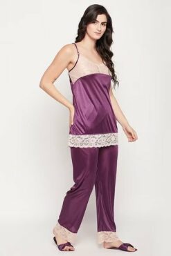 8 Pc Satin Sexy Bridal Nightwear Set - Navy