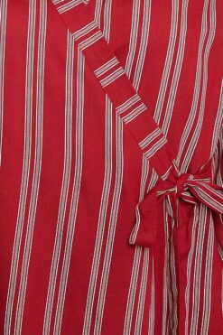 Sassy Stripes 3 Piece Set Bridal Nighty - Women Night Dress