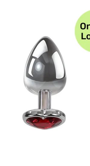 Red Heart Gemstone Anal Plug