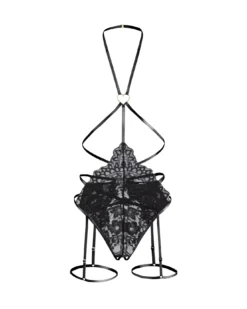 Tiah Black Lace Playsuit