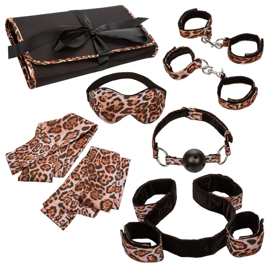 Unleashed Surrender Leopard Bondage Set