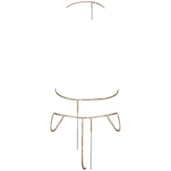 Cottelli Chain Top & String Gold Lingerie