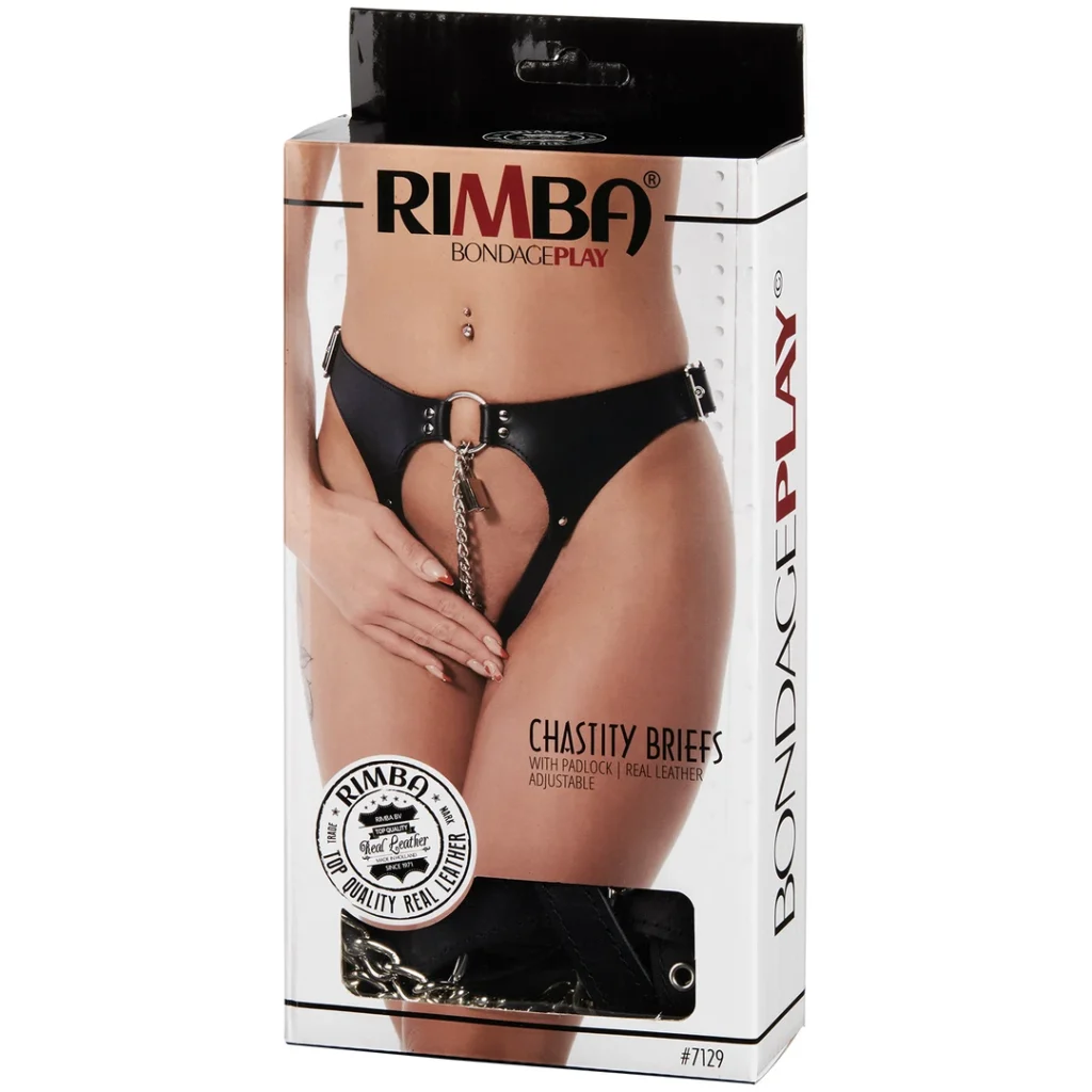 Leather Chastity Belt for Women with Chain