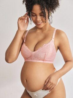 BloomMama Floral Lace Nursing Maternity Bra