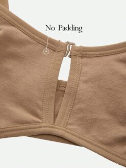 100% Cotton Front Closure Minimalist Women Bra