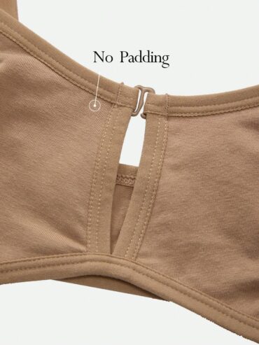 100% Cotton Front Closure Minimalist Women Bra