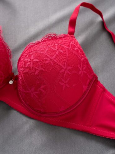 Sexy Lace Simple Gather Small Bust Enhancing Underwire Bra