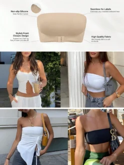 Women's Strapless Bridal Lingerie Bandeau Bra
