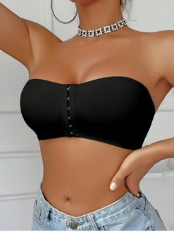 Women's Front Closure Supportive Brassiere With Padded Cups