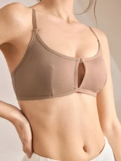 100% Cotton Front Closure Minimalist Women Bra