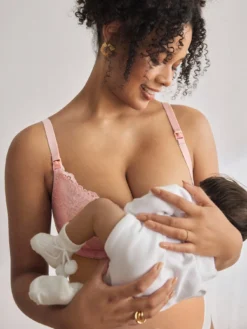 BloomMama Floral Lace Nursing Maternity Bra