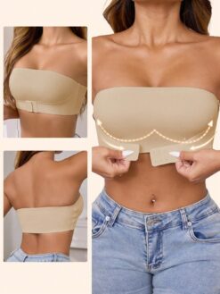 Women's Strapless Bridal Lingerie Bandeau Bra
