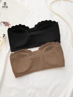 2pcs Women's Front Closure Multicolor Bras