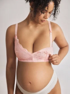 BloomMama Floral Lace Nursing Maternity Bra