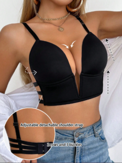 Women's Sexy Deep V Neck Backless Bustier