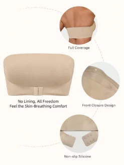 Women's Strapless Bridal Lingerie Bandeau Bra