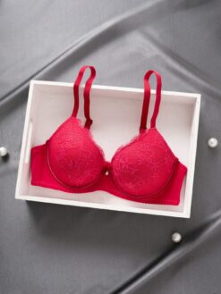 Sexy Lace Simple Gather Small Bust Enhancing Underwire Bra
