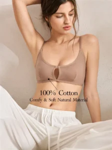 100% Cotton Front Closure Minimalist Women Bra
