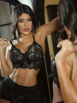 Women's Lace Bow Decor Wireless Lingerie Bra