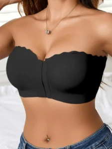 Front Closure Strapless, Seamless Wireless Sexy Bra Underwear