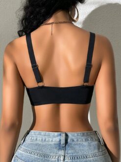 Women's Solid Color Curved Hem Comfortable Underwear