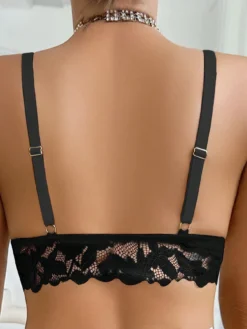 Women Lace Front Closure Wireless Bra