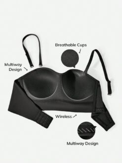 LUVLETTE Dream Curve Support +Wireless Longline Strapless Lingerie Bra